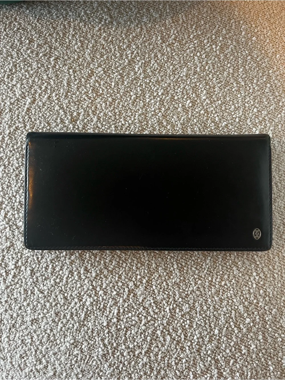 Vintage Cartier Black Long Leather Wallet